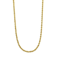 18K Yellow Gold Rope Chain Necklace