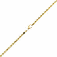 18K Yellow Gold Rope Chain Necklace