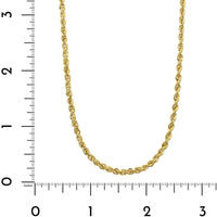 18K Yellow Gold Rope Chain Necklace