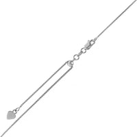 14K White Gold 1mm Curb Chain Necklace