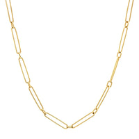 14K Yellow Gold Round Short Wire Link Chain