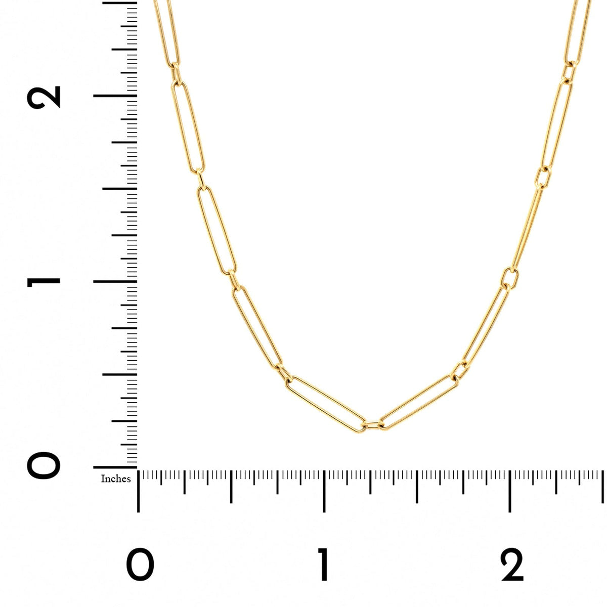 14K Yellow Gold Round Short Wire Link Chain