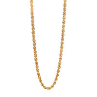 18K Yellow Gold 3.2mm Rope Chain Necklace