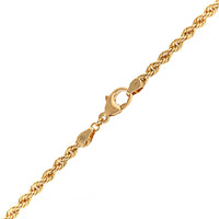 18K Yellow Gold 3.2mm Rope Chain Necklace