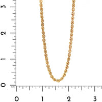 18K Yellow Gold 3.2mm Rope Chain Necklace