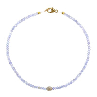 18K Yellow Gold Tanzanite Bead Bracelet