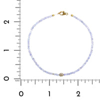 18K Yellow Gold Tanzanite Bead Bracelet