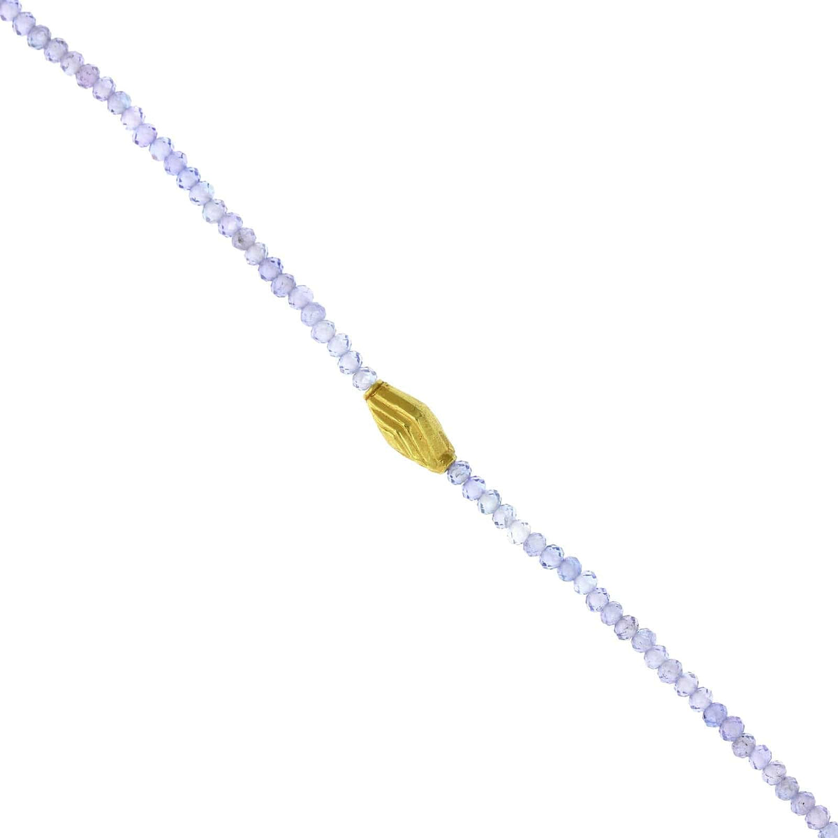 18K Yellow Gold Tanzanite Bead Bracelet
