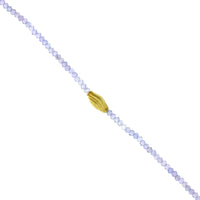 18K Yellow Gold Tanzanite Bead Bracelet