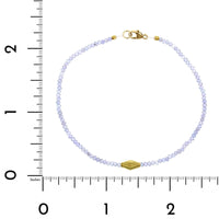18K Yellow Gold Tanzanite Bead Bracelet