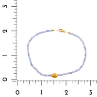 18K Yellow Gold Tanzanite Beaded Bracelet