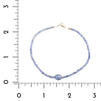 Sterling Silver Tanzanite Beaded Bracelet
