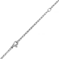 18K White Gold Bezel Set Oval Tanzanite Pendant Necklace