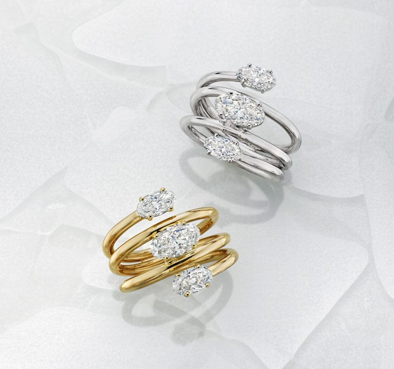 Fine Jewelry Boston - Yellow and White Gold Rings