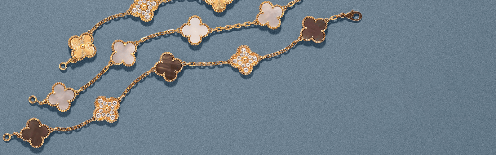 Van Cleef & Arpels Bracelets Pre-Owned Fine Jewelry on blue background