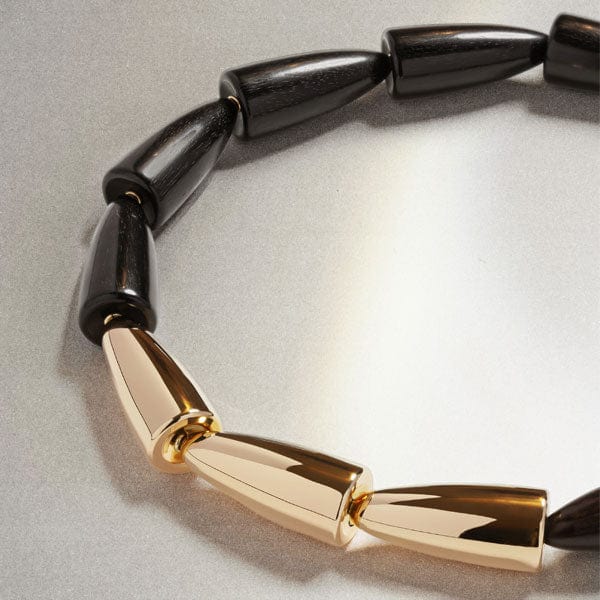 Vhernier rose gold and ebony necklace