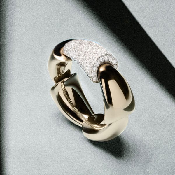 Vhernier diamond and rose gold ring