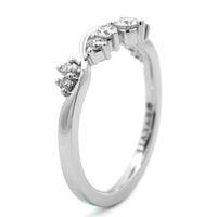 18K White Gold Crown Style Diamond Wedding Ring