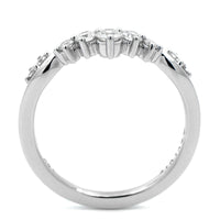 18K White Gold Crown Style Diamond Wedding Ring