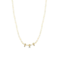 Zoe Chicco 14K Yellow Gold Fire Opal Bead and Diamond Necklace