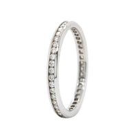 18K White Gold Channel Set Diamond Eternity Band