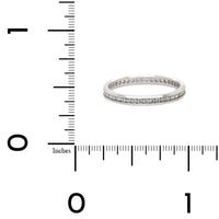 18K White Gold Channel Set Diamond Eternity Band