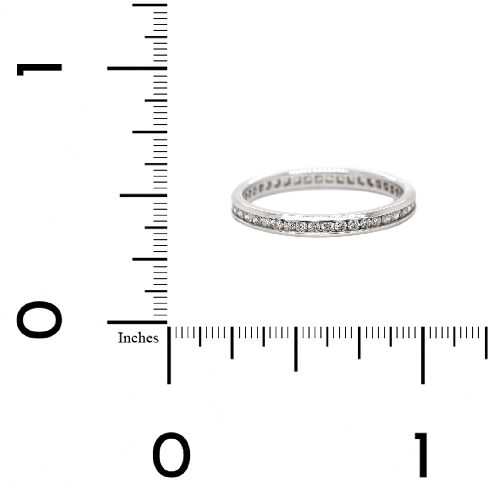 18K White Gold Channel Set Diamond Eternity Band