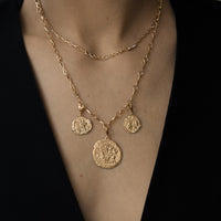 Azlee 18K Yellow Gold Large Leo Diamond Coin Charm