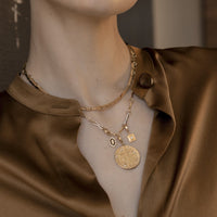 Azlee 18K Yellow Gold Small Libra Coin Diamond Charm