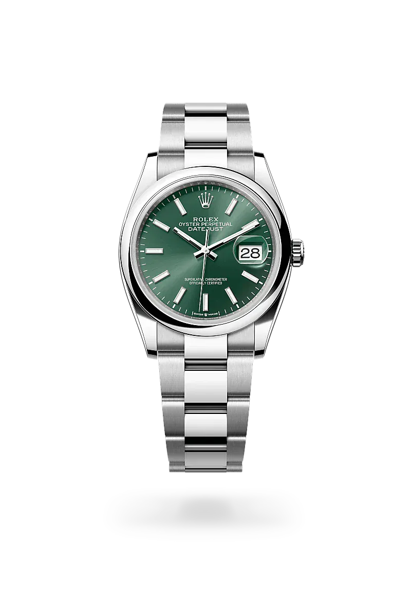 Front facing Rolex Datejust watch