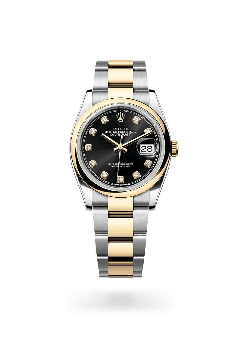 Front facing Rolex Datejust watch