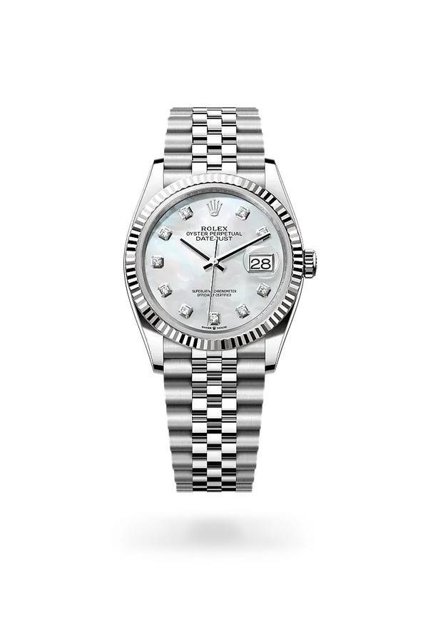  Datejust 36 with Oyster, 36 mm, Oystersteel and white gold