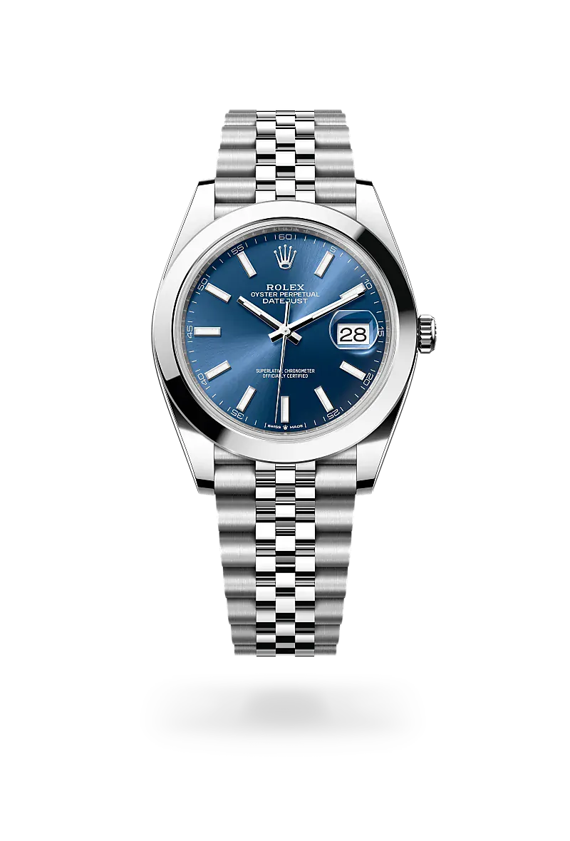 Front facing Rolex Datejust watch