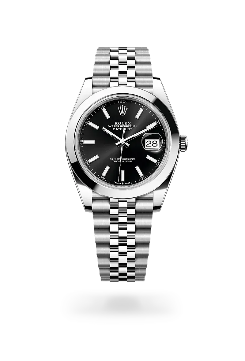 Front facing Rolex Datejust watch