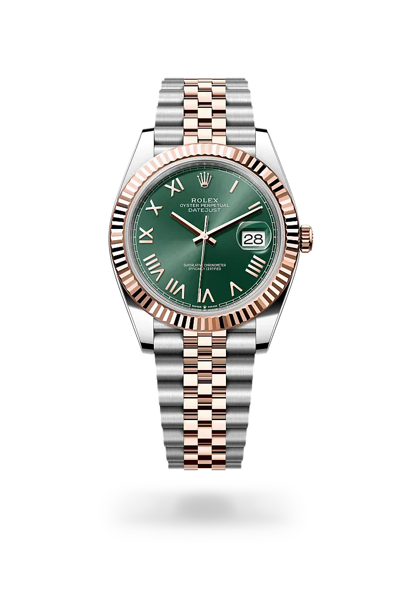 Front facing Rolex Datejust watch