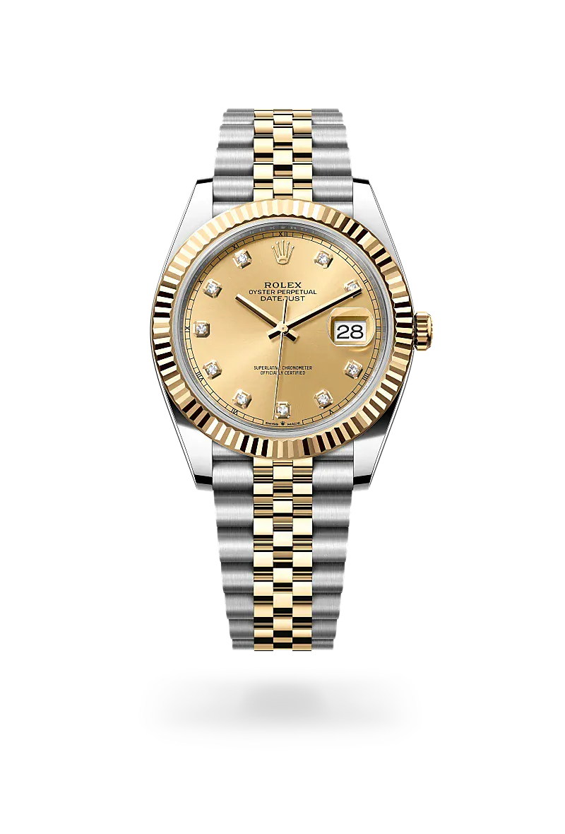 Front facing Rolex Datejust watch
