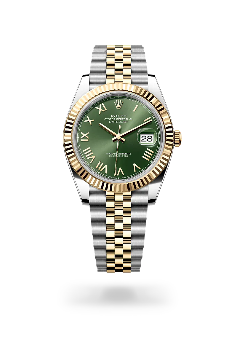 Front facing Rolex Datejust watch
