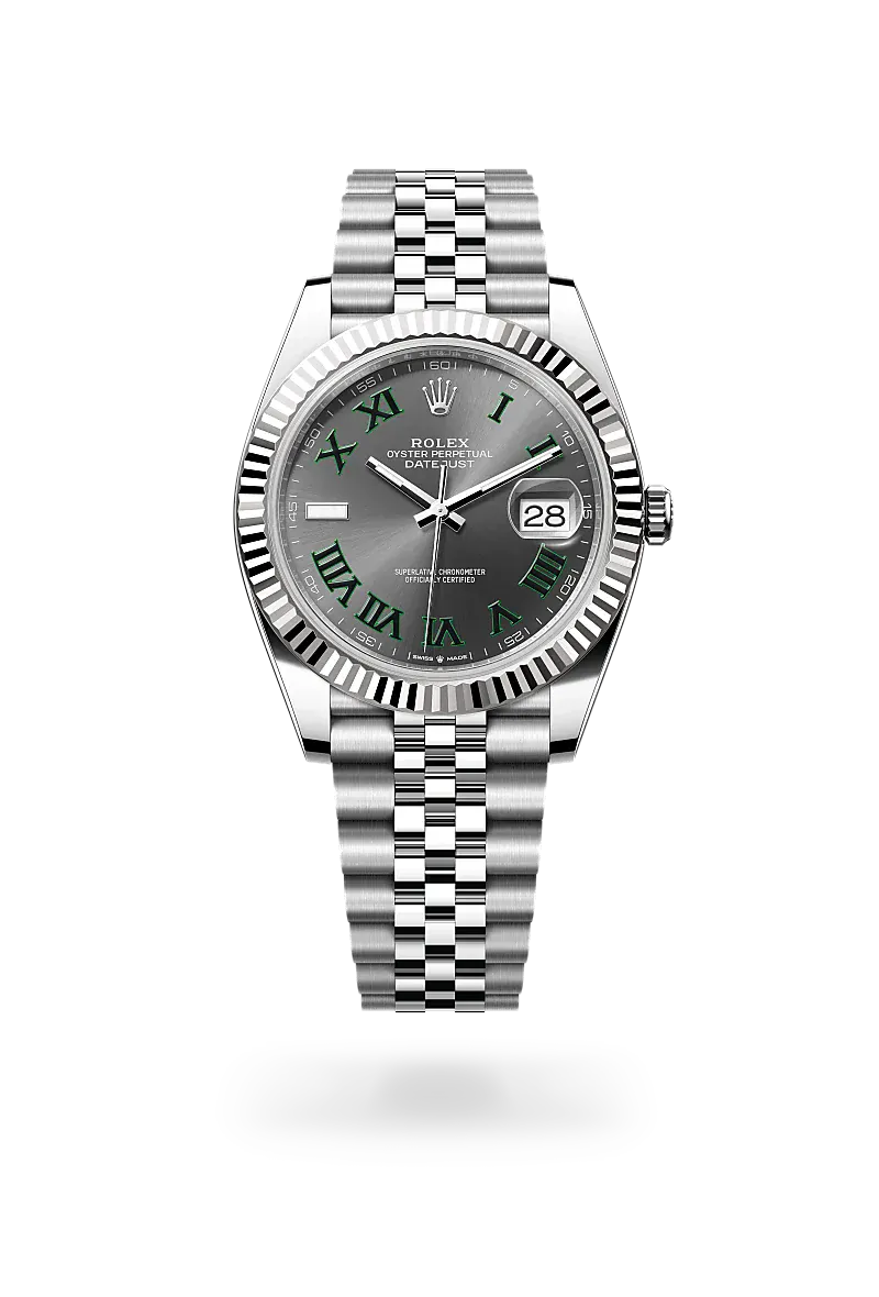 Front facing Rolex Datejust watch