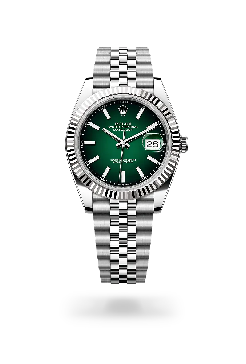 Front facing Rolex Datejust watch