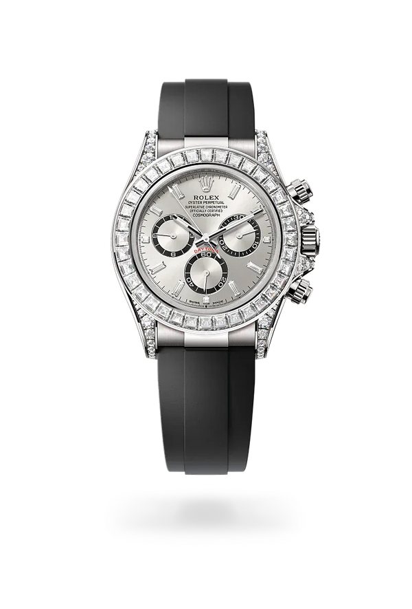  Cosmograph Daytona with Oyster, 40 mm, white gold and diamonds