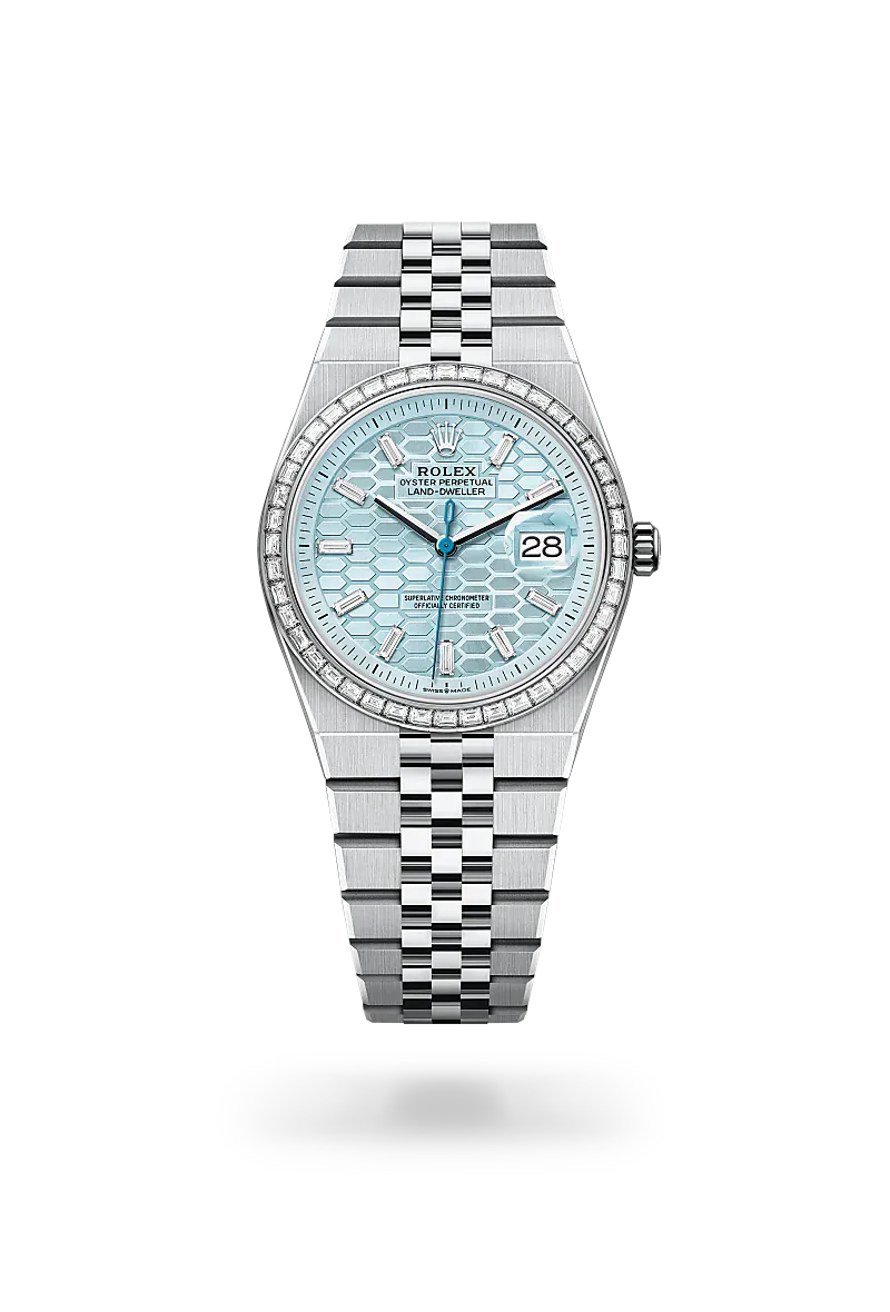 Front facing Rolex Land-Dweller watch