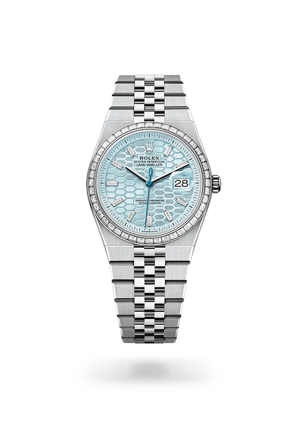  Land-Dweller 36 with Oyster, 36 mm, platinum and diamonds