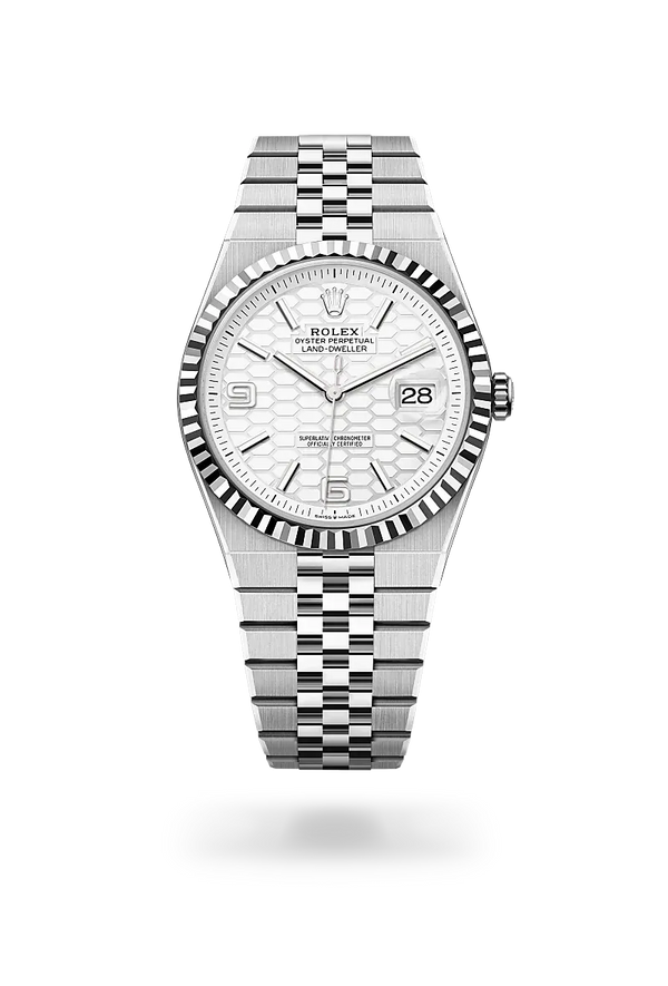  Land-Dweller 40 with Oyster, 40 mm, Oystersteel and white gold