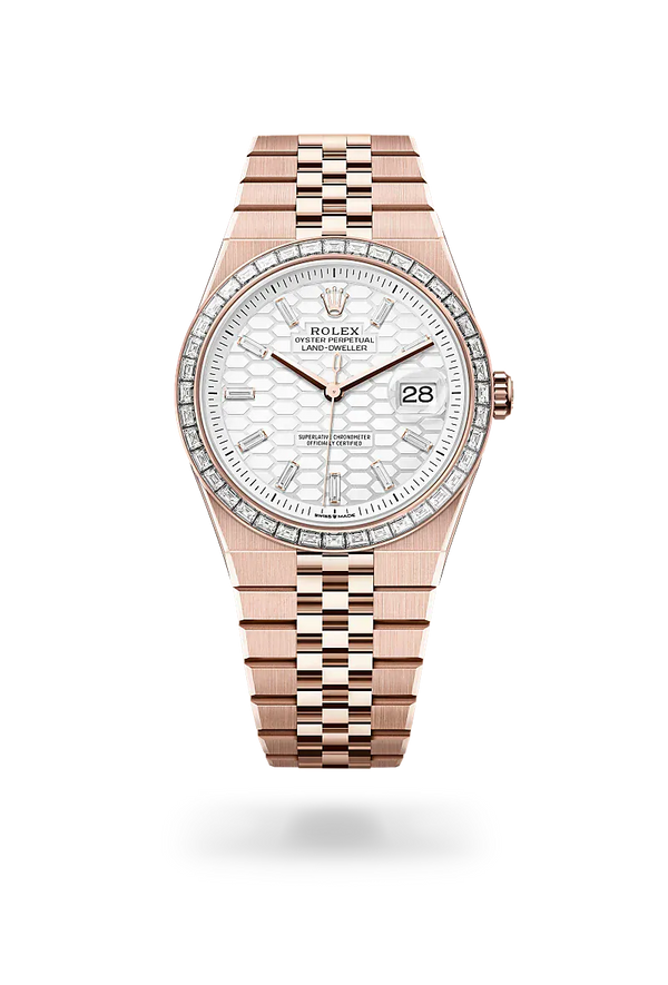  Land-Dweller 40 with Oyster, 40 mm, Everose gold and diamonds