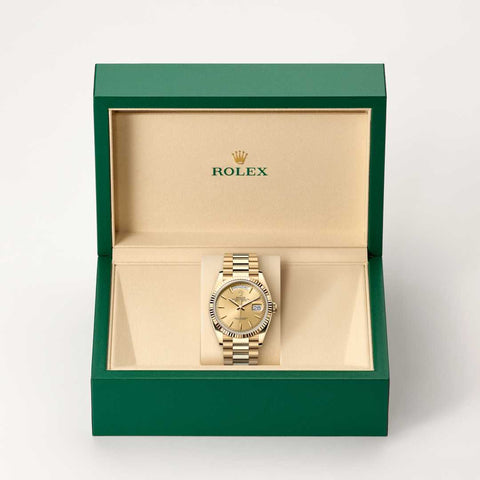Rolex Day-Date watch in box