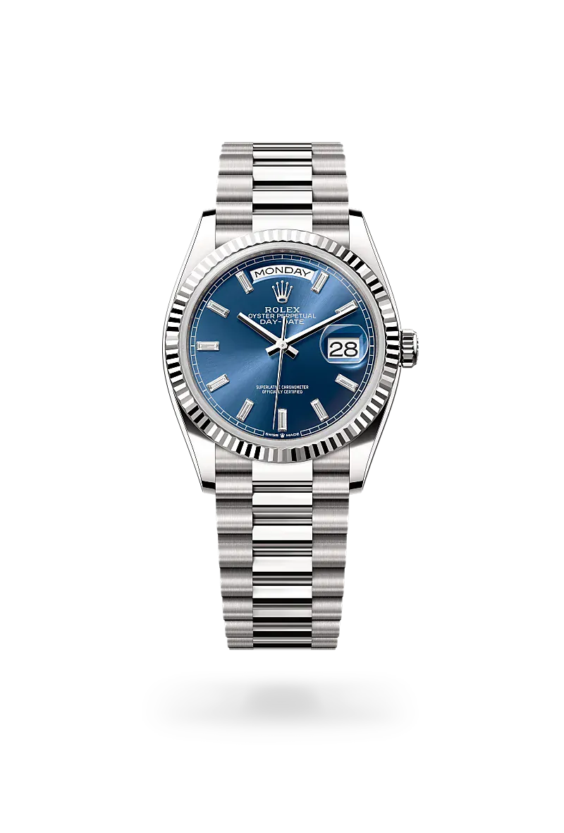 Front facing Rolex Day-Date watch