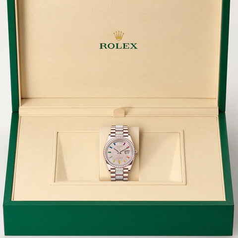 Rolex Day-Date watch in box