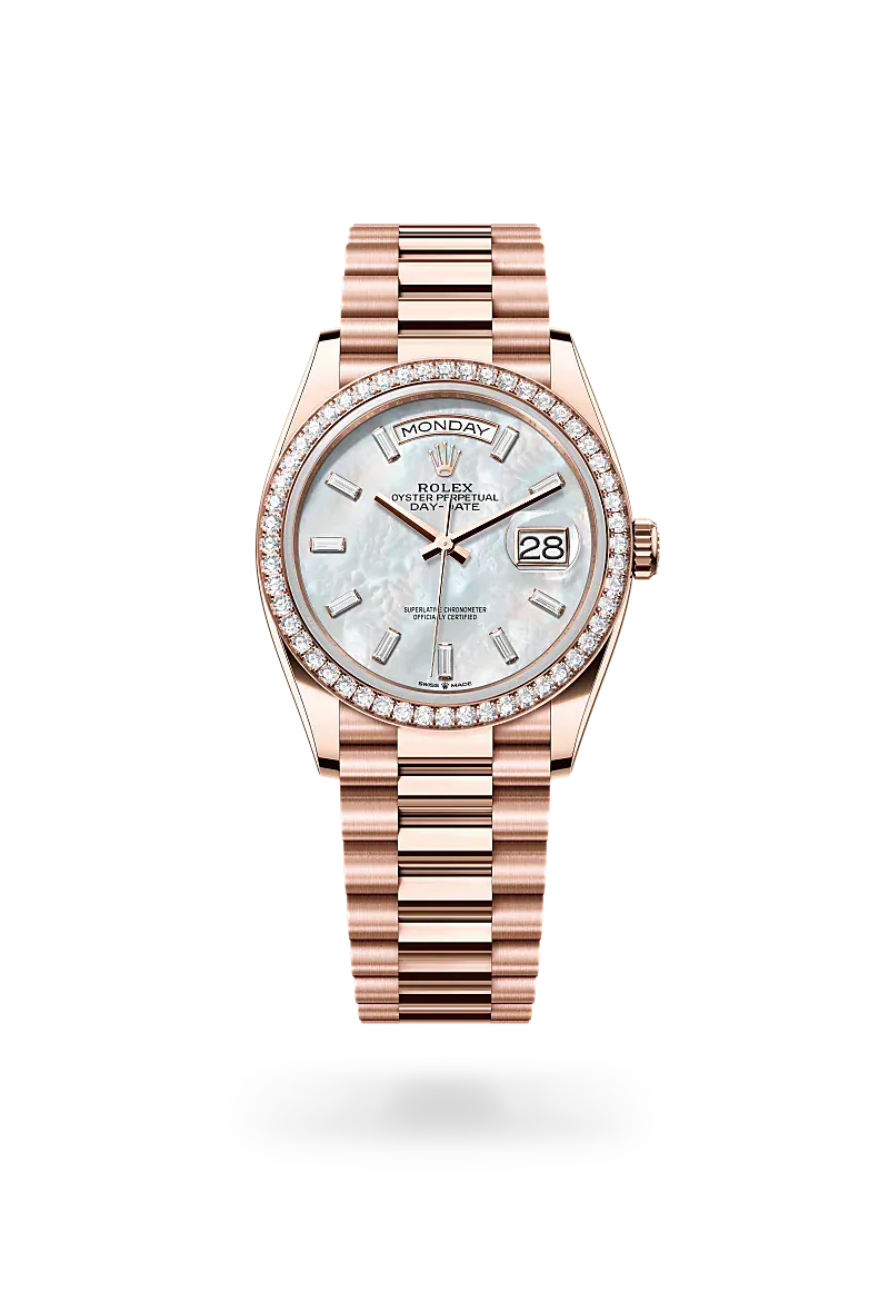 Front facing Rolex Day-Date watch