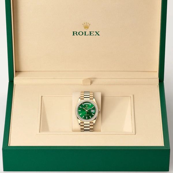 Rolex Day-Date watch in box
