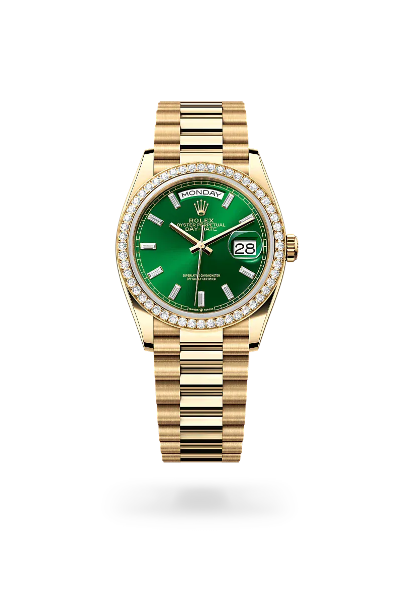 Front facing Rolex Day-Date watch